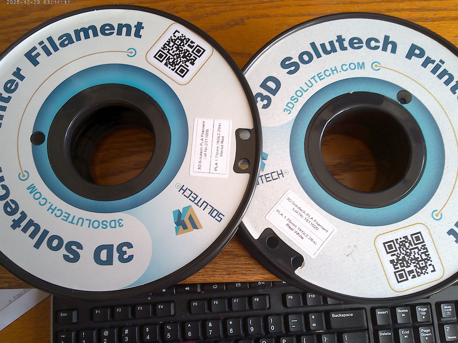 lot of 2 Empty Plastic 3D Printing Filament Spools PLA ABS Spools only