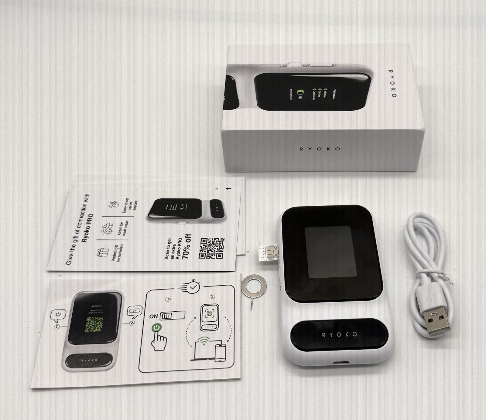 4G LTE WiFi Hotspot Portable Router SIM Card Unlocked Travel Router w/ Dock Us