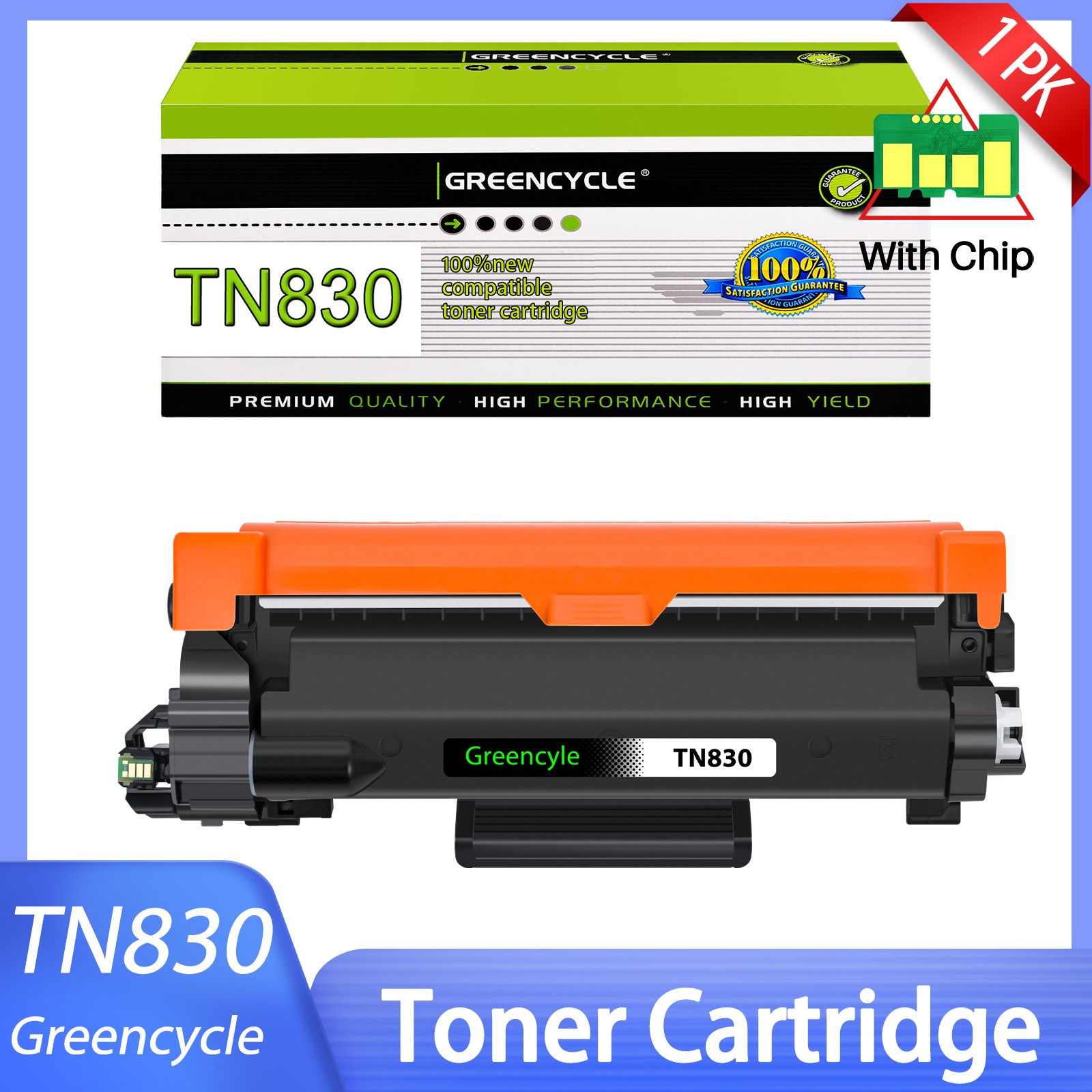 1PK TN830 Toner for Brother TN830XL HL-L2400D DCP-L2647DW MFC-L2807DW MFC-L2820