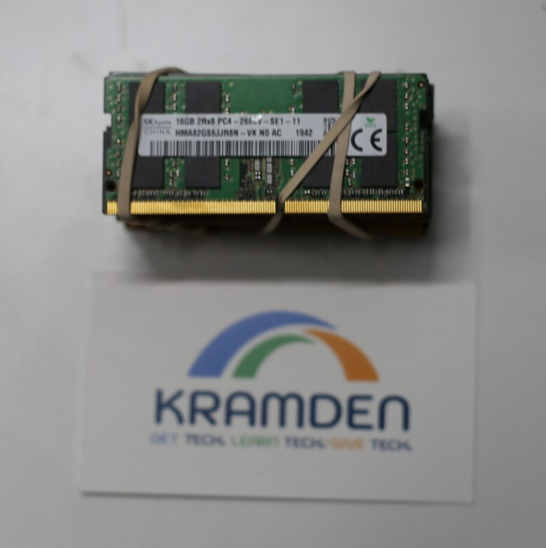 Lot of 10 Mixed Brands/Speeds Untested Laptop Memory 16GB DDR4 RAM SO-DIMMs
