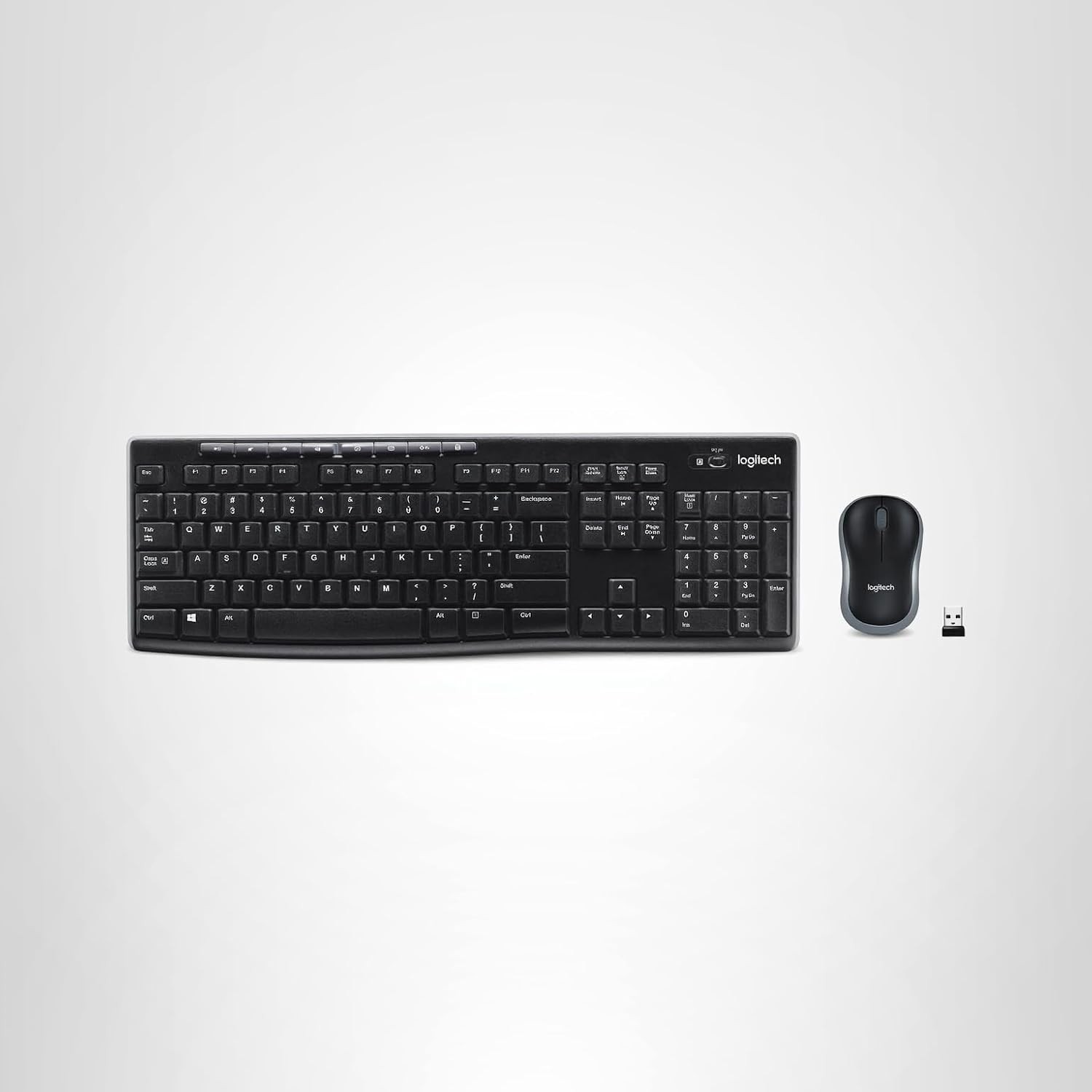 Logitech MK270 Wireless Keyboard & Mouse Combo 2.4GHz for PC Laptop – Black