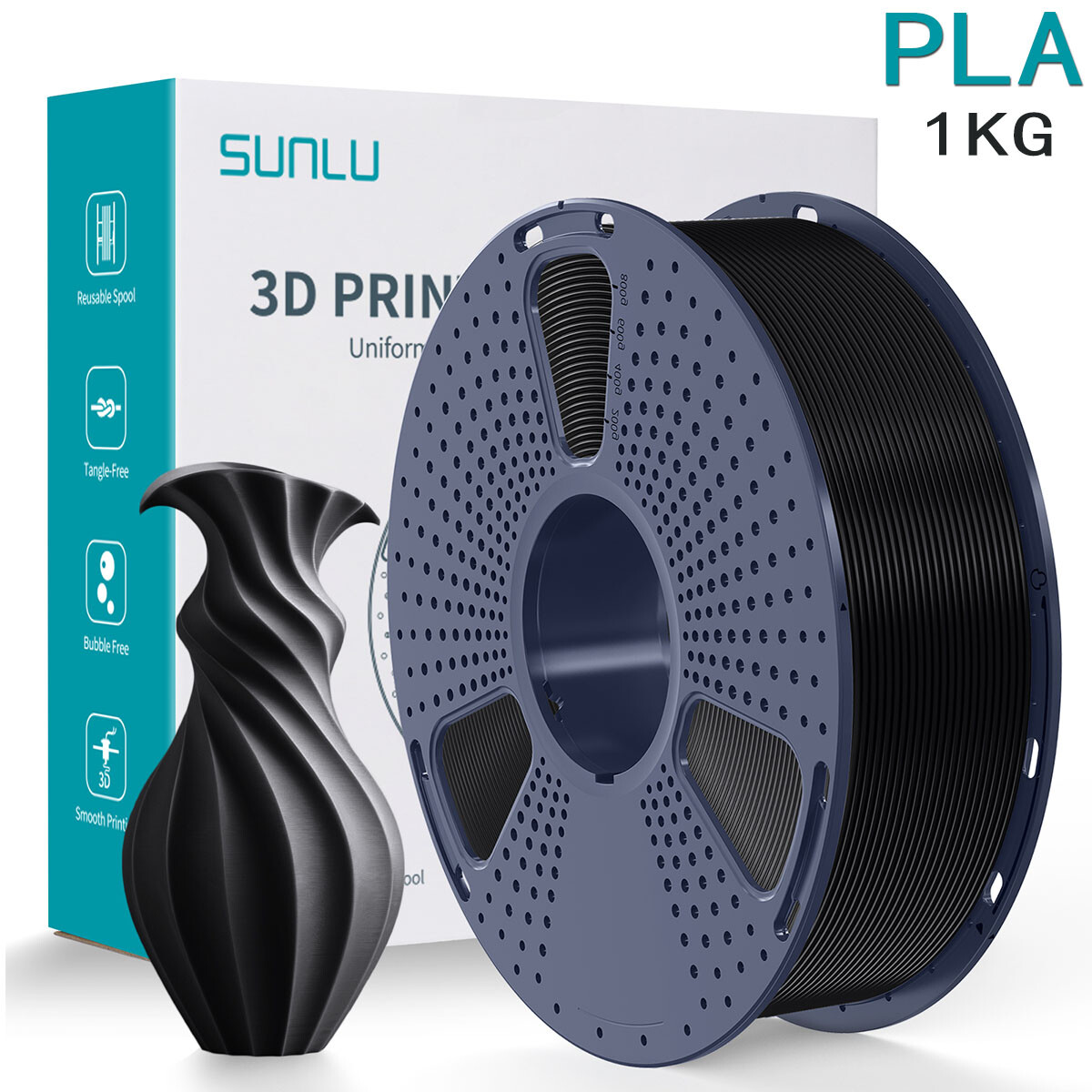 (Buy 6 Get 4 Free,Add 10) SUNLU 1.75mm ASA/PLA/PLA+/ABS/PETG/PA 3D Filament 1KG