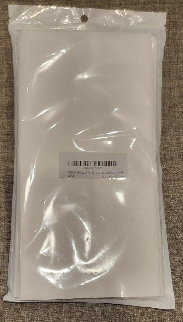 100 MEBMIK Tumbler Sublimation Bags DTF Transfer Film Paper 5×10