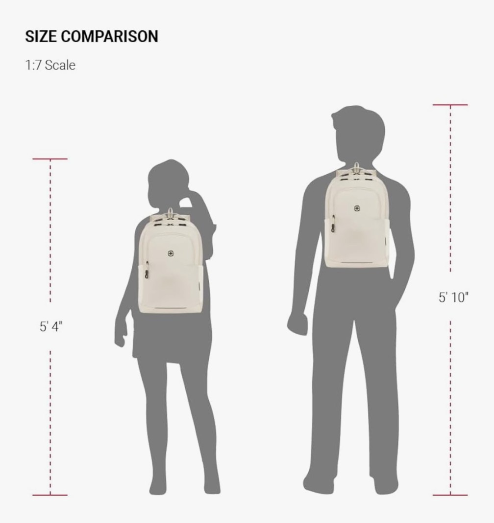 SwissGear Orientation 16″ Laptop Backpack Sandshell 17″x12″x7″ – Beige