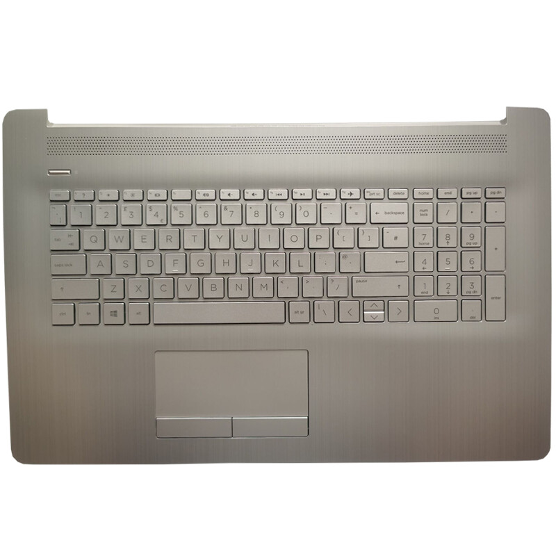 FOR HP Pavilion 17-by1062st 17-by1071cl 17-ca0000 UK Keyboard Silver Palmrest