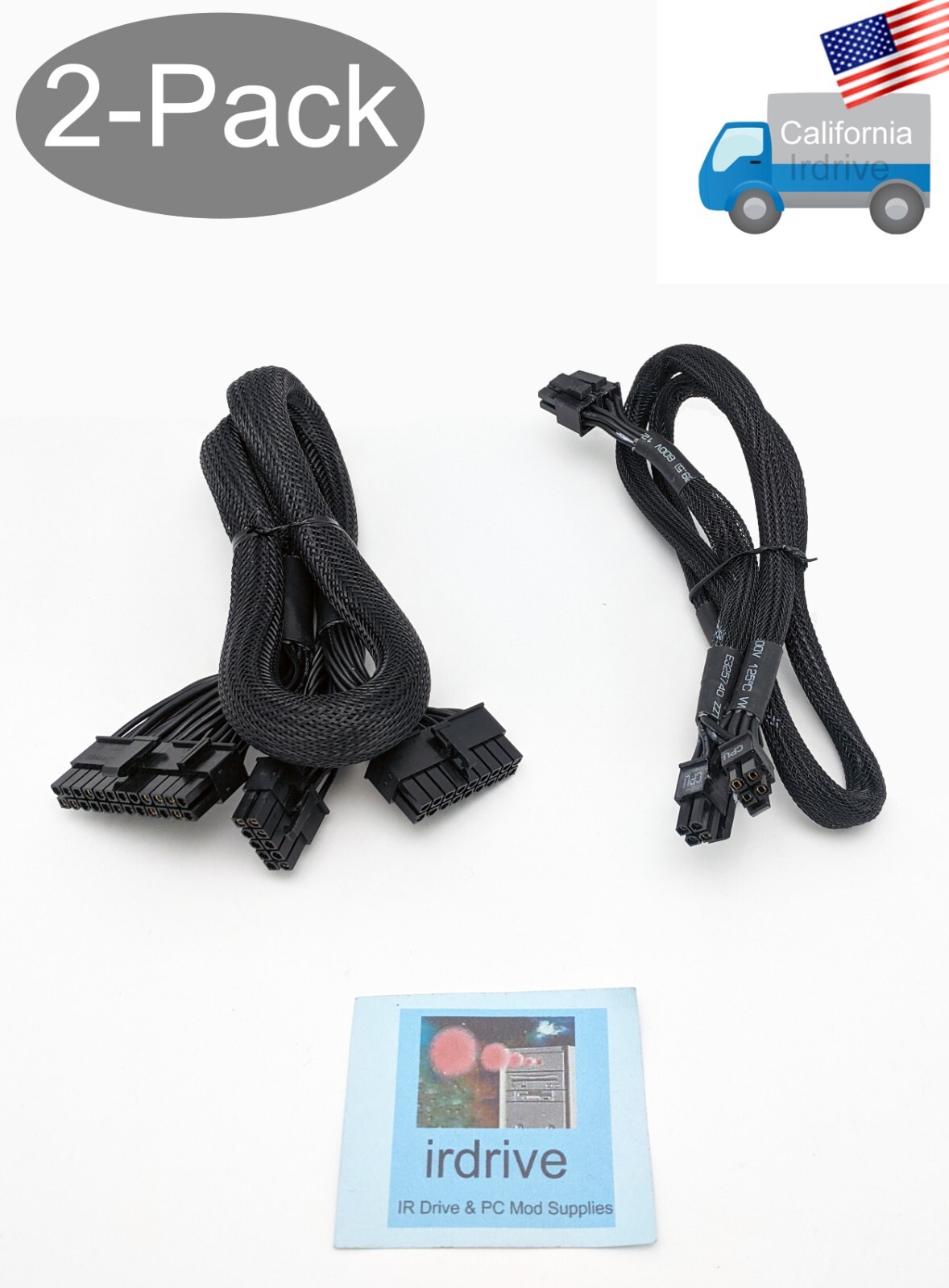 Fully Modular Sleeved 20+4pin,4+4pin CPU Cable Set for PowerSpec® PSX850GFM PSU
