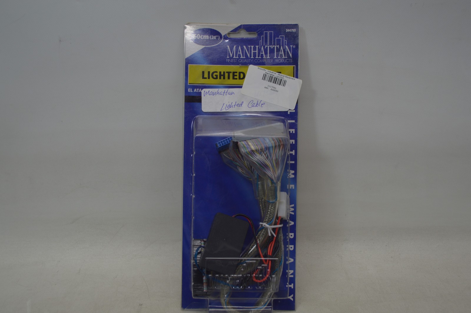 Manhattan LIGHTED CABLE EL ATA 133 Round Cable Electric Blue *New Unused*