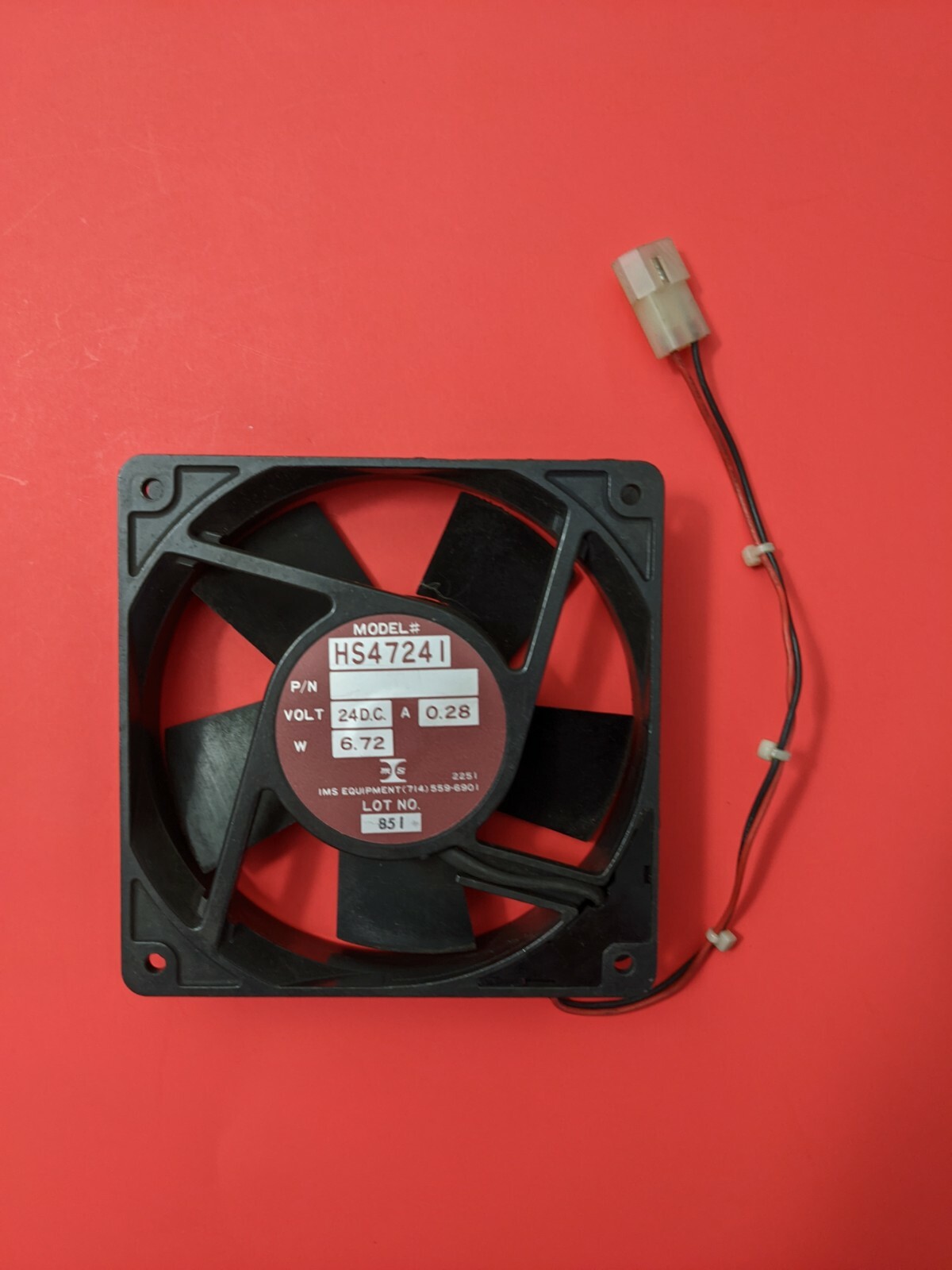 VINTAGE IMS HS47241 FAN VOLT 24 DC – 0.28Amp – 6.72