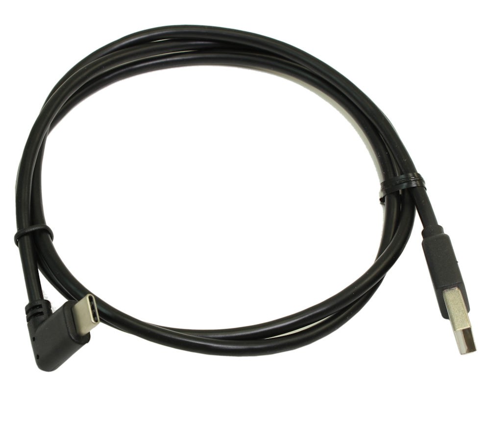 3ft USB Type-C 90 Degree Male to Type-A Male Cables 480Mbps Black