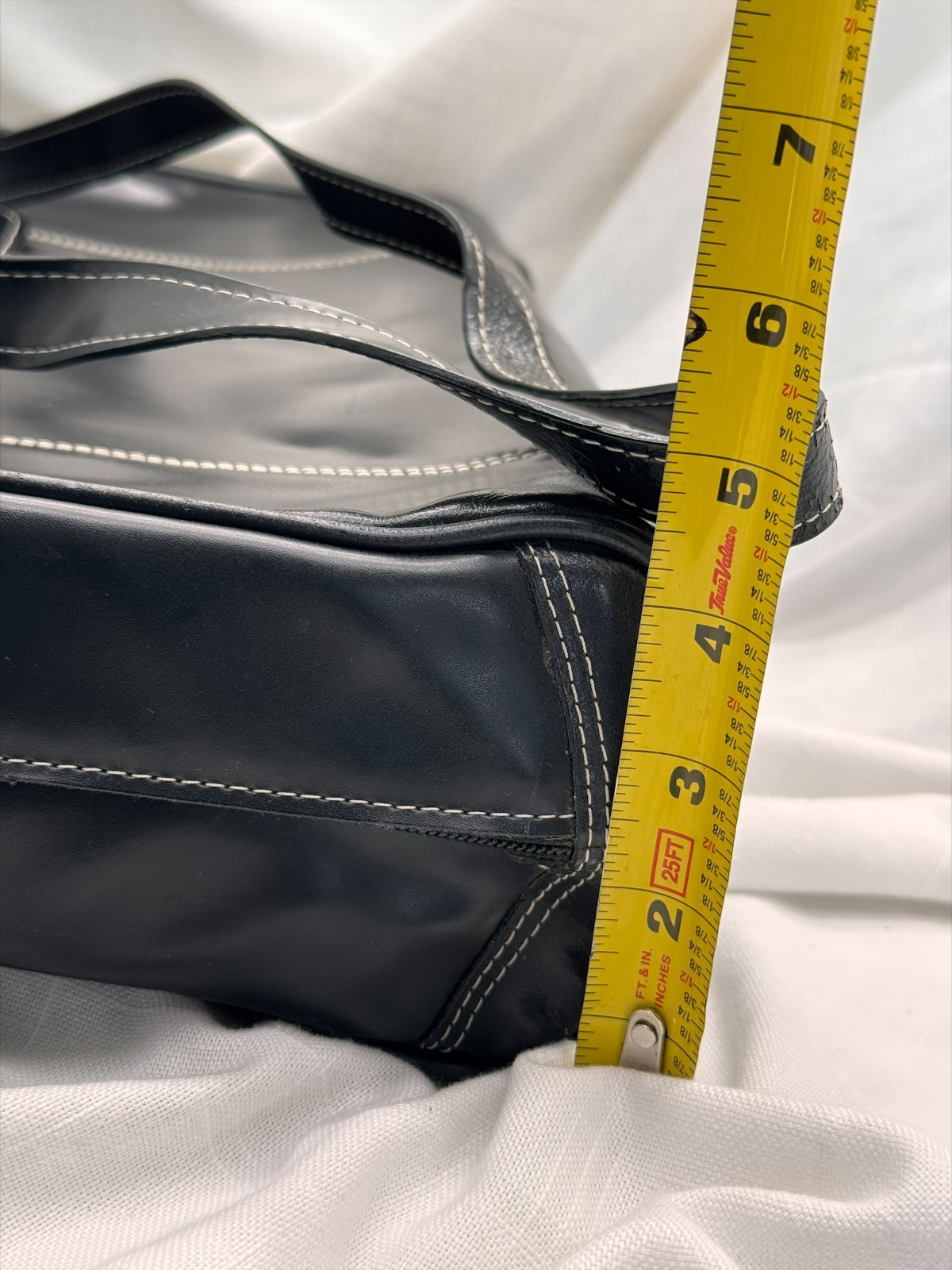 McKlein Laptop Briefcase Shoulder Bag Black Contrast Stitch Business