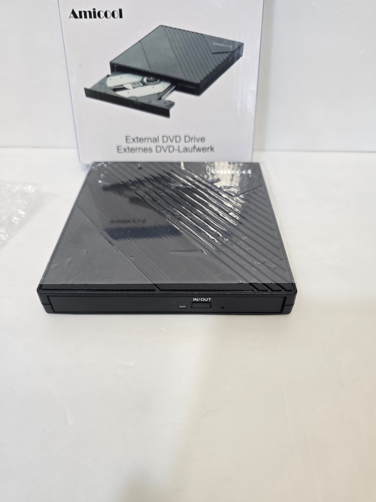 Amicool External DVD Drive USB 3.0 USB C CD Burner +/-RW Optical Drive, Slim