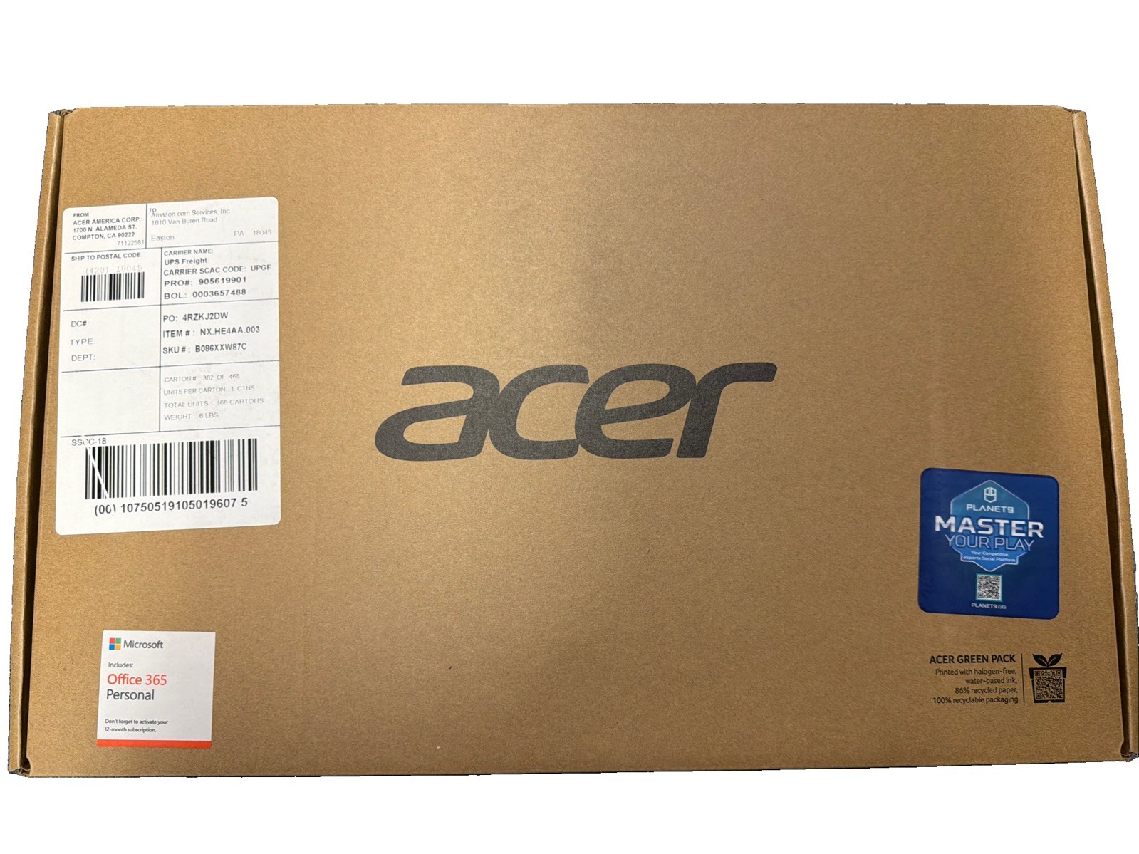 Acer Aspire 1 A115-31 15.6″ (64GB SSD, Intel Celeron N, 1.10 GHz, 4GB) LaptopNEW