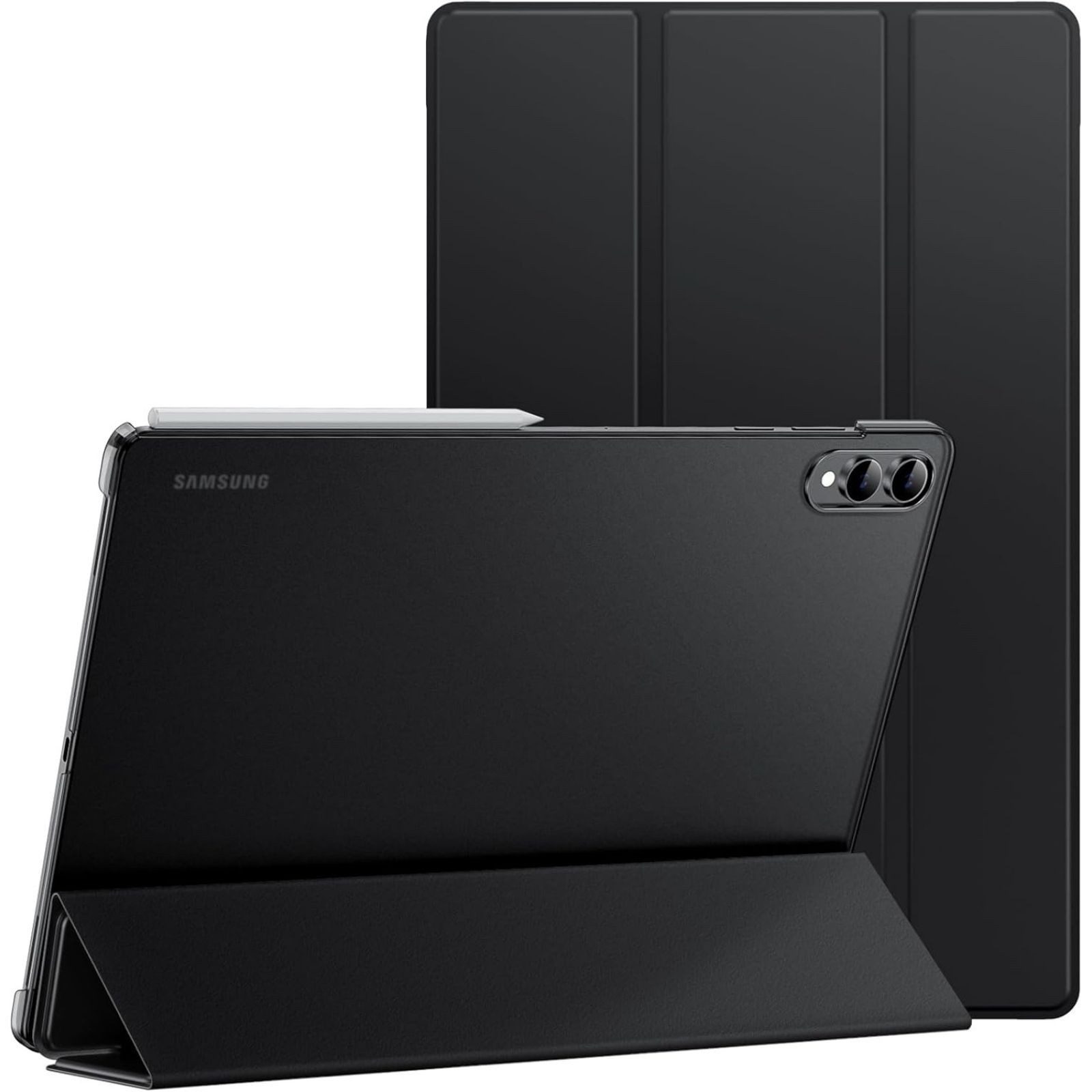 Case for Samsung Galaxy Tab S11 Ultra Translucent Back with Kickstand & S Pen Ho