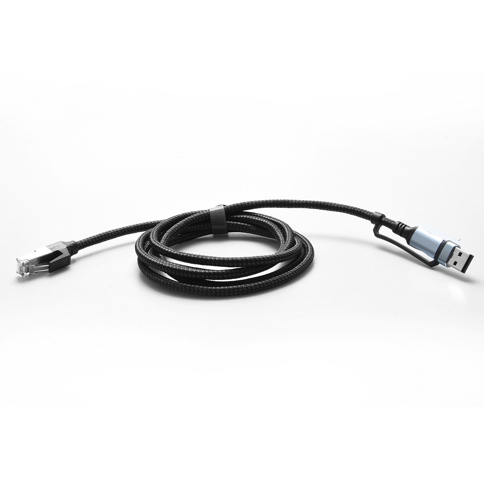 1.8M Braided Ethernet Cable USB-A Type-C to RJ45 100Mbps for Laptop Tablet Phone