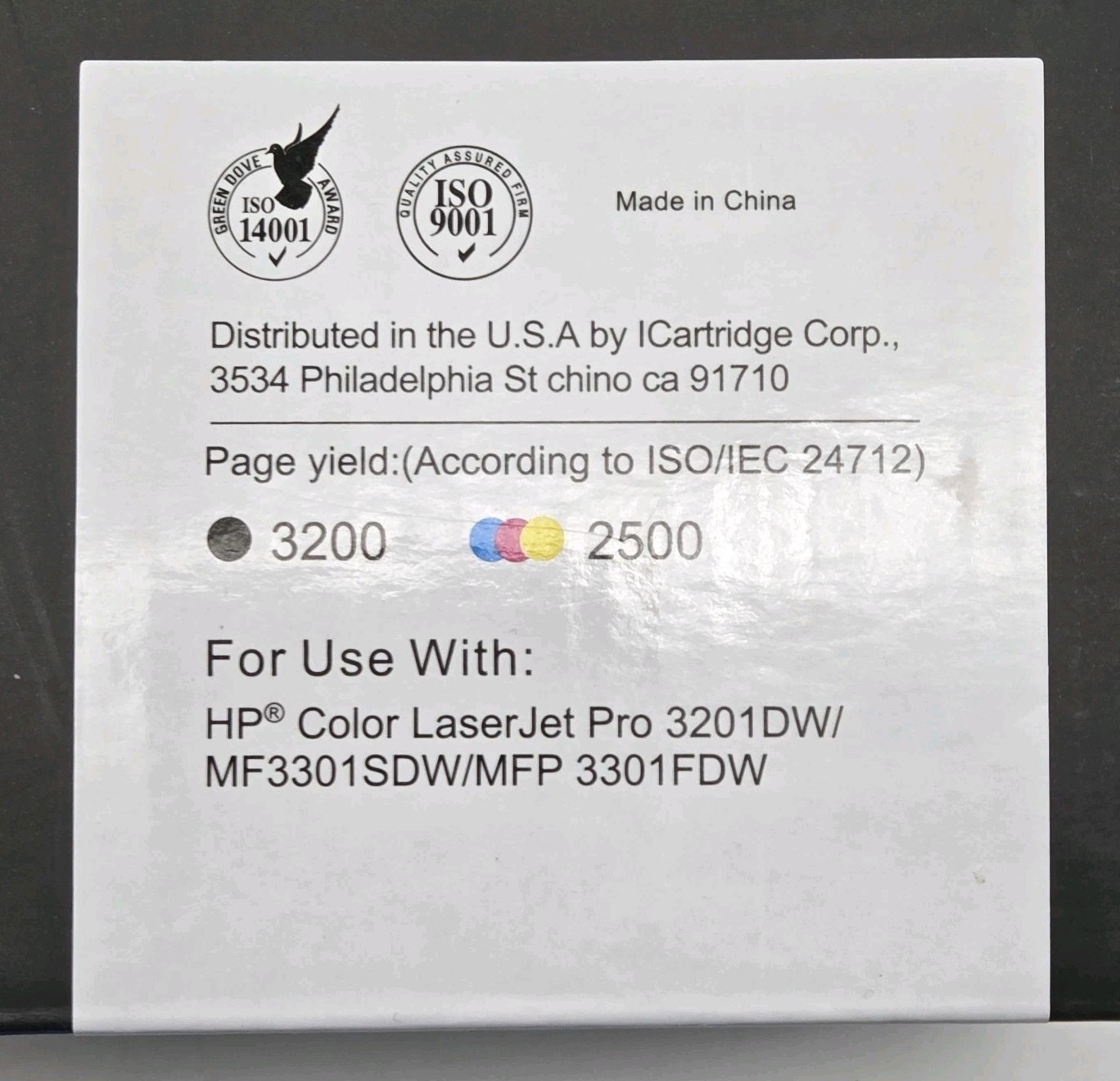 218X 4pk Toner Cartridge for HP Color LaserJet Pro 3201DW MF3301SDW MFP3301FDW