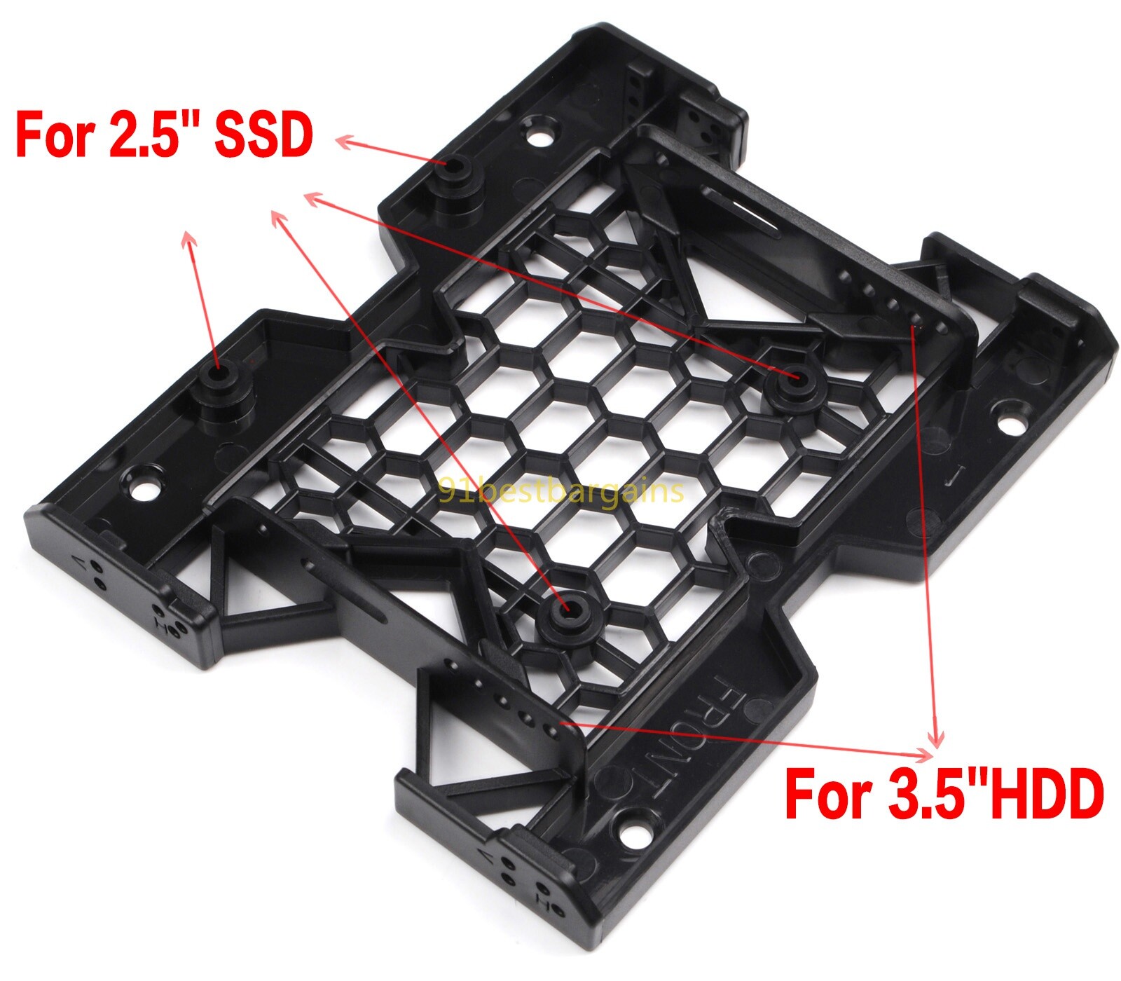 2.5″ / 3.5″ to 5.25″ Drive Bay Computer Case Adapter HDD Mounting Bracket SSD