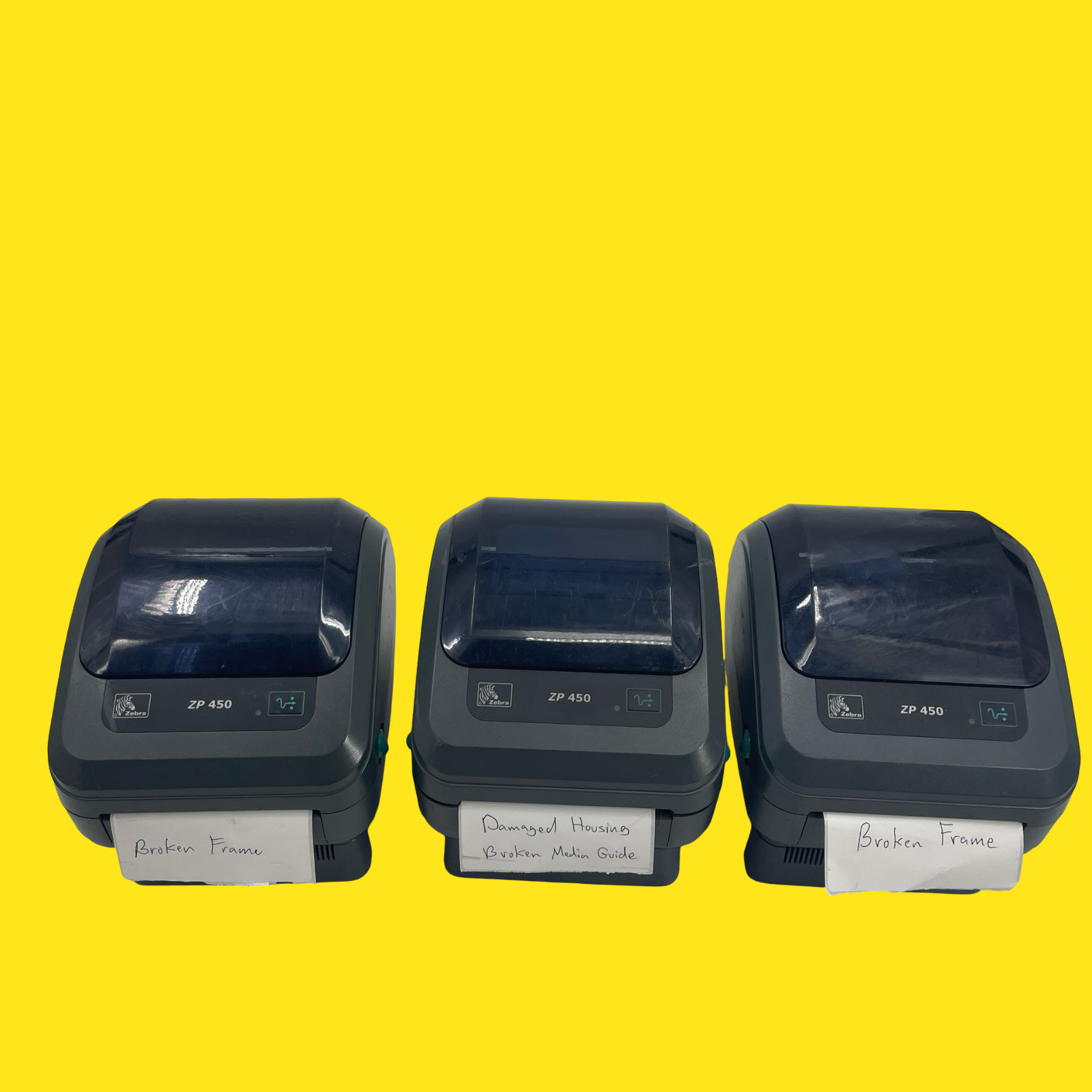 3-pack ISSUE Zebra ZP450 ZP450-1501-0000A Thermal Label Printer #5432 Z52/13a