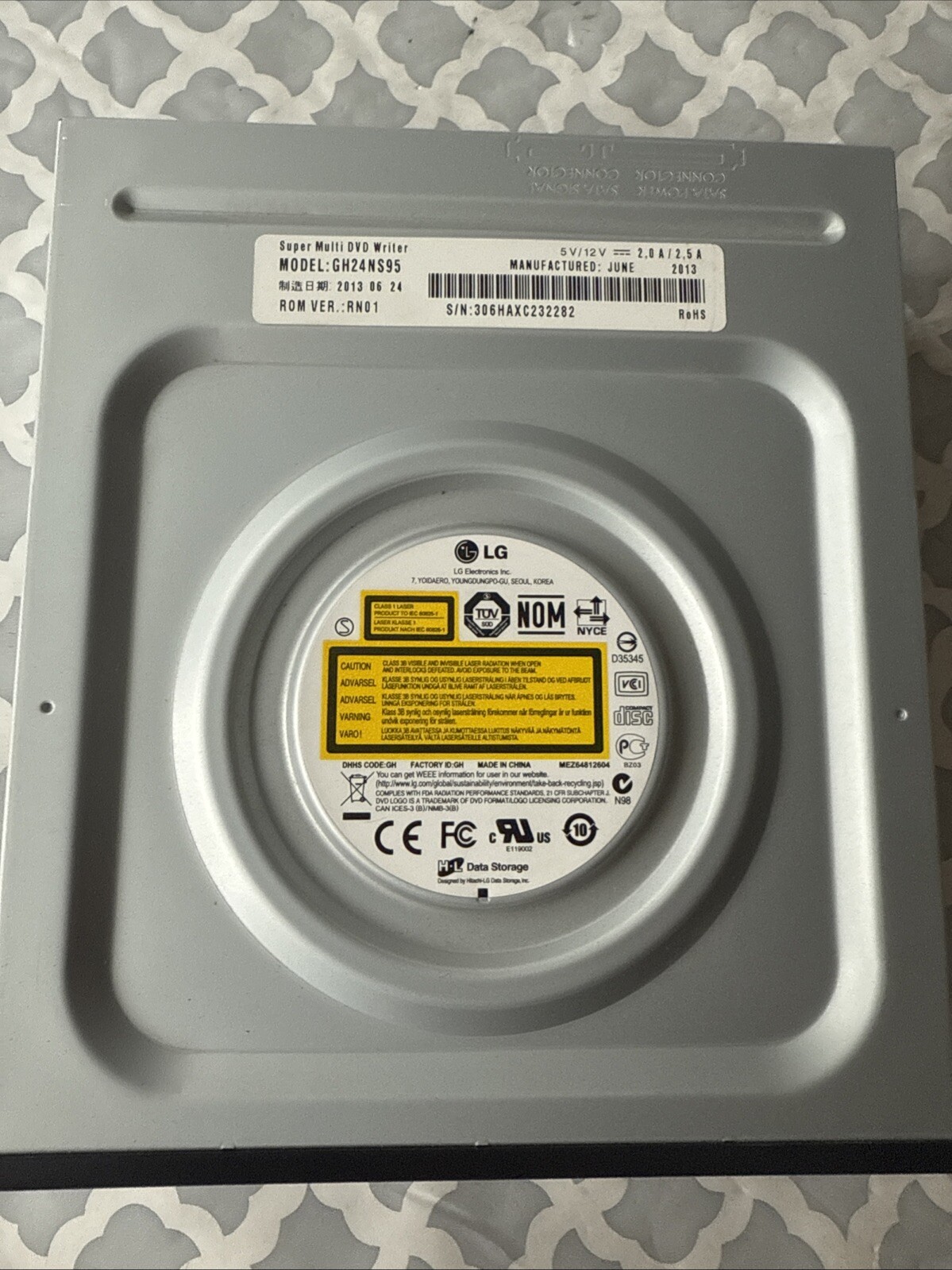 LG SUPER MULTI DVD WRITER GH24NS95 SATA MODISK