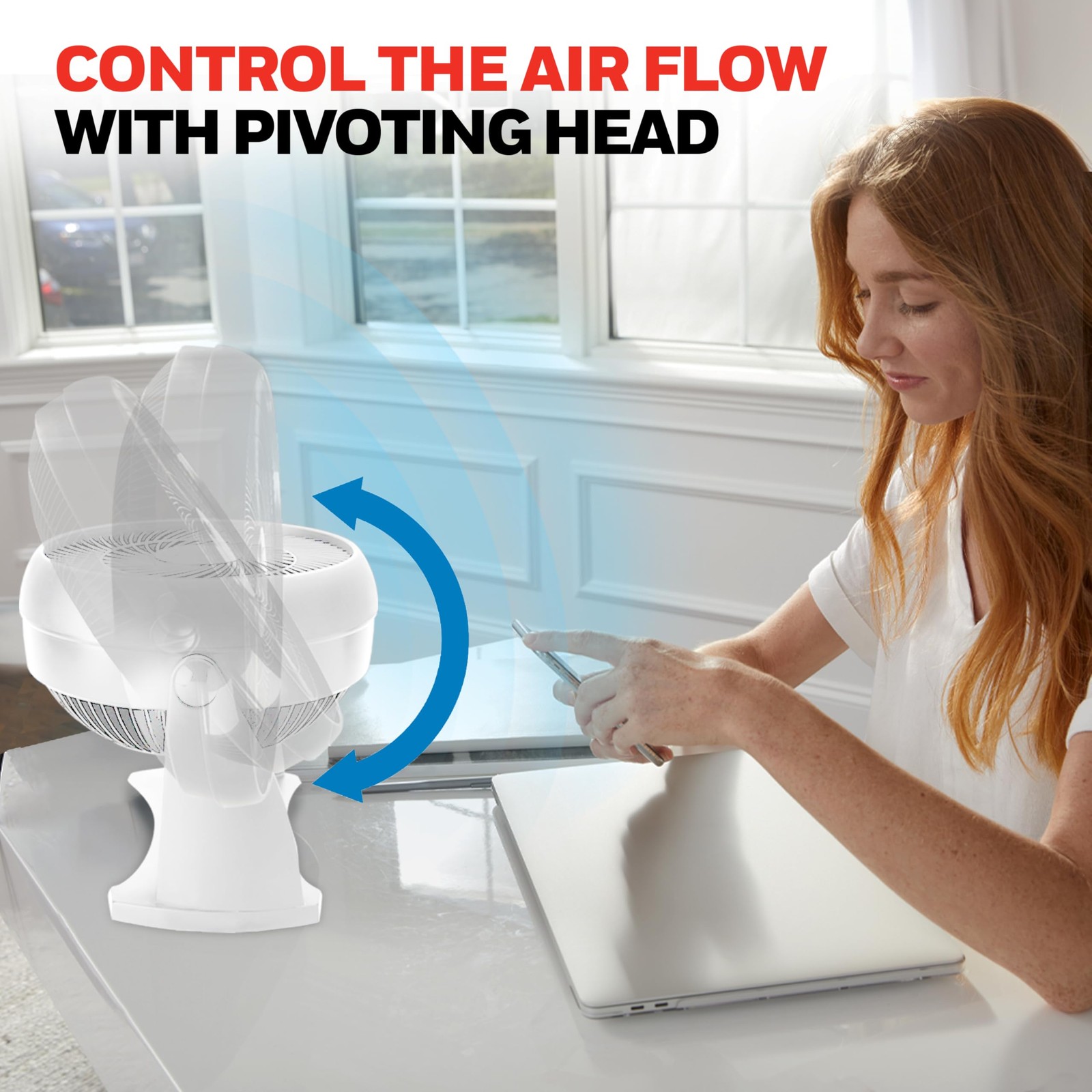 Honeywell TurboForce Air Circulator, Small Tabletop Fan, Quiet Small, White
