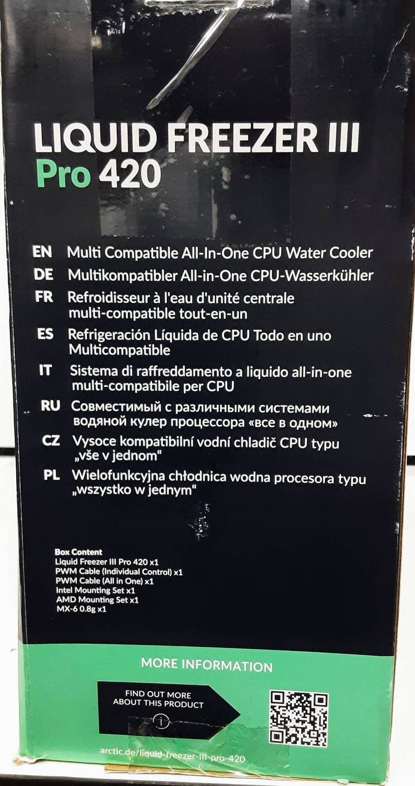 ARCTIC Liquid Freezer III Pro 420 black PC Water Cooler AIO Computer Cooling