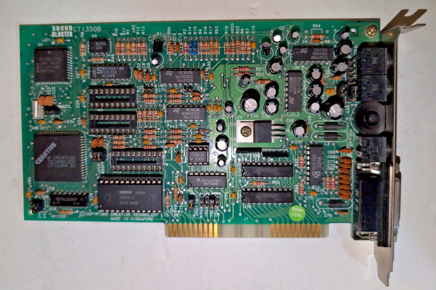 Creative Labs Sound Blaster 2.0 CT1350B ISA 8‑bit OPL2 CMS Read Description