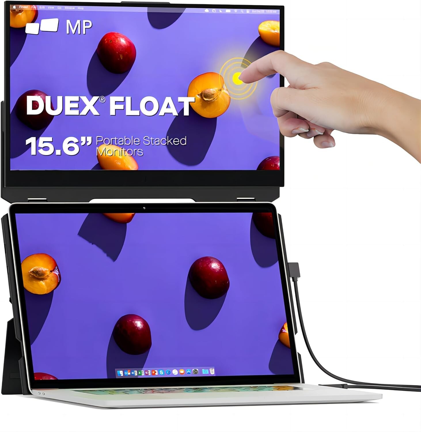 Mobile Pixels 15.6″ Duex Float Portable Stacked Touchscreen Monitor 101-1011P01