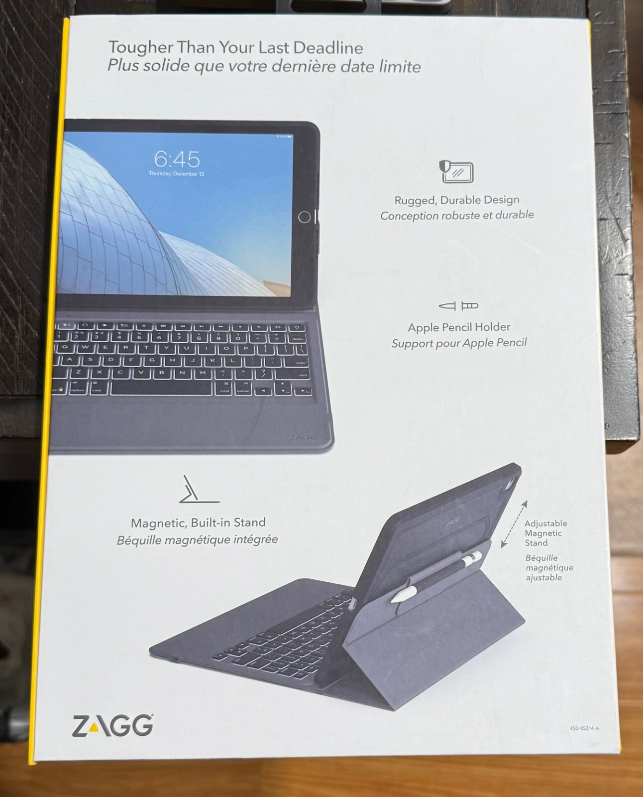 ZAGG – Rugged Messenger Keyboard Folio Case for Apple iPad 10.2″ 9TH 8TH 7TH Gen