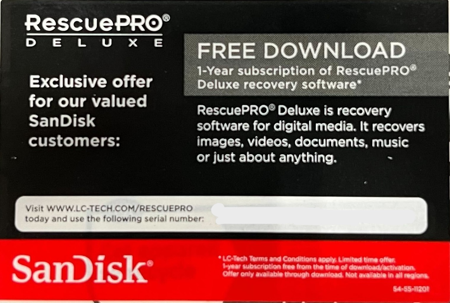 New – RescuePro Deluxe 1 year subscription recovery software serial number