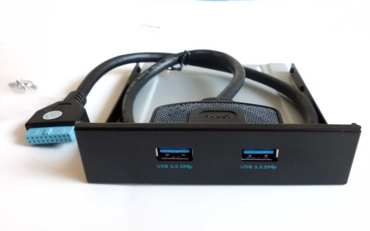 2 Ports USB 3.0 20 Pins 3.5 Inch Metal Front Panel 2.5″ SSD Space with 22″ cable