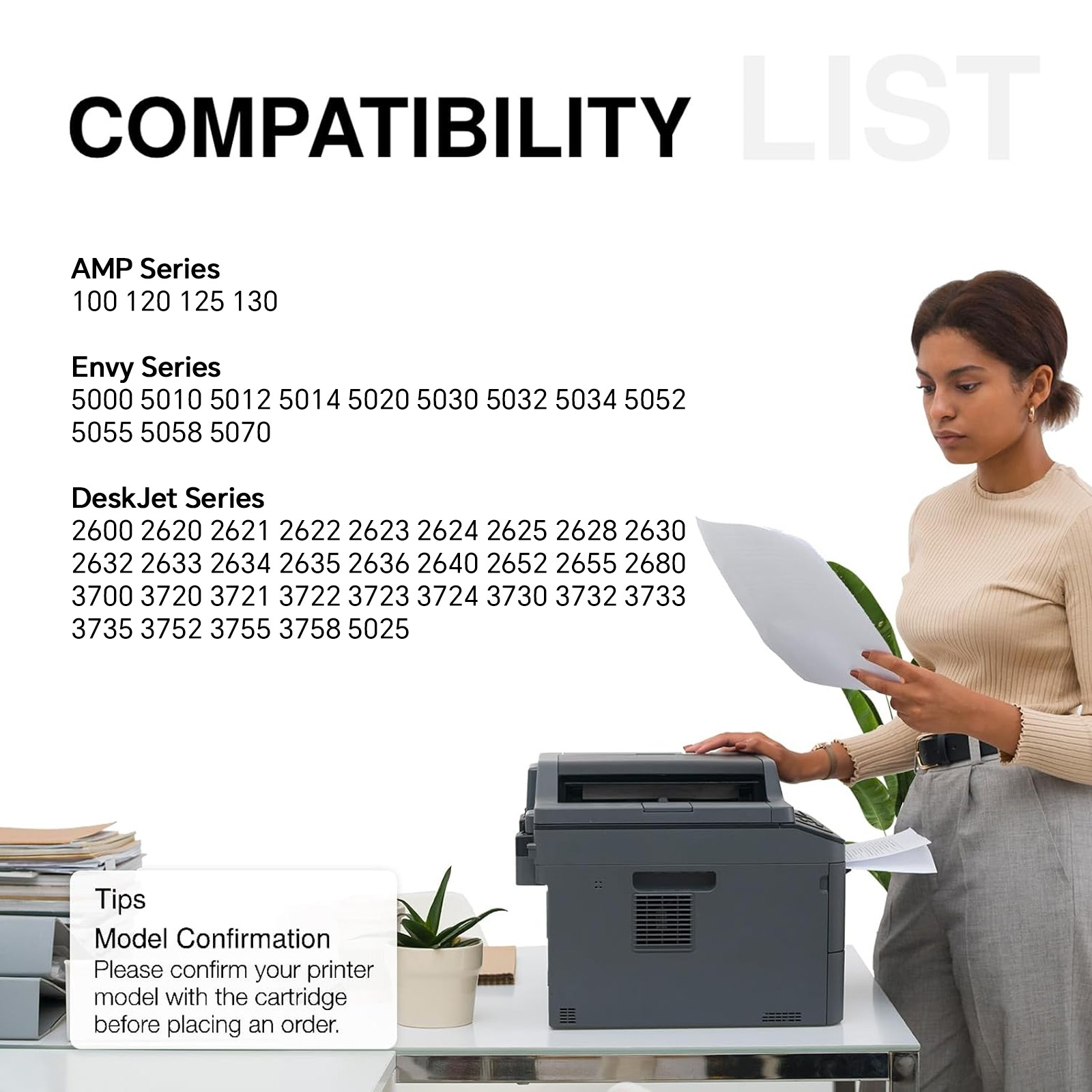 65XL 65 Ink Cartridge For HP ENVY 5010 5055 5052 Deskjet 2600 2652 3755 Printer