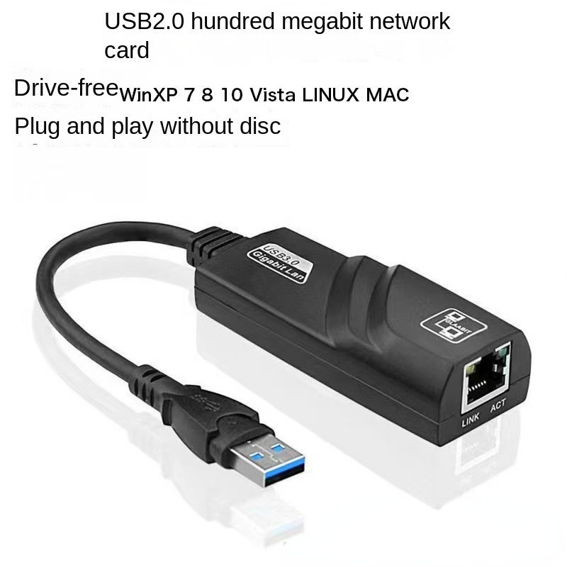 USB 3.0 Gigabit Ethernet LAN RJ45 1000Mbps Network Adapter For Windows PC Mac
