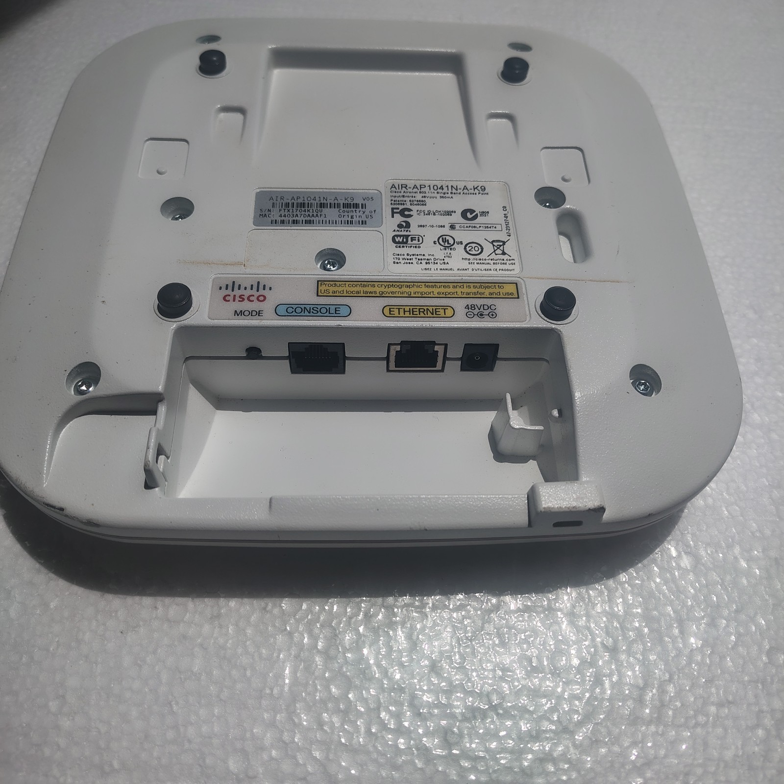 Cisco AIR-AP1041N-A-K9 Aironet 802-11n Single Band Wireless Access Point
