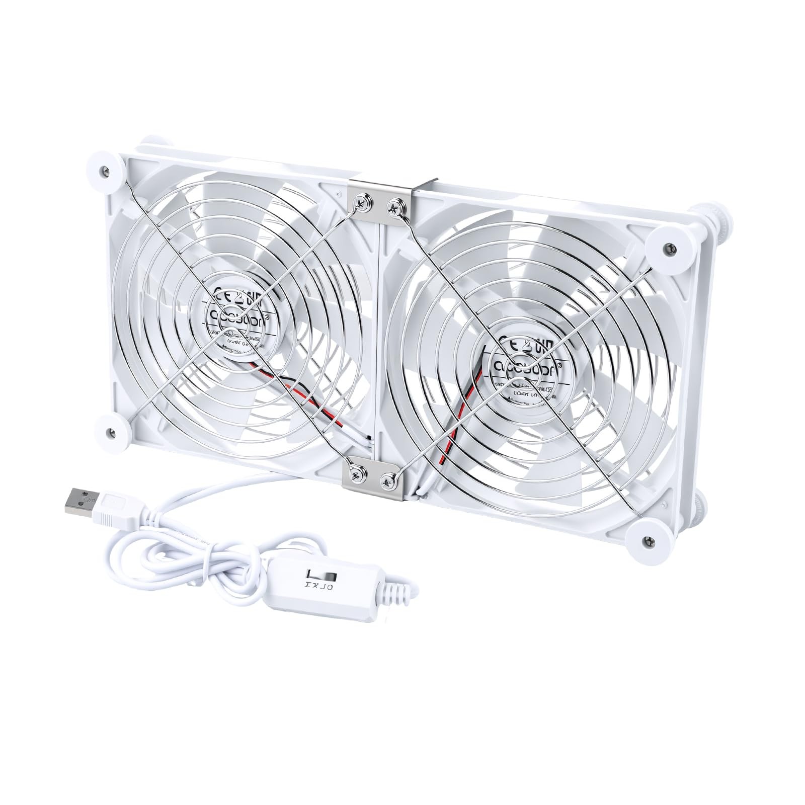 140mm Dual USB Computer Fan 3 Speed Control Max 1500RPM 5V Cooling Ventilator…