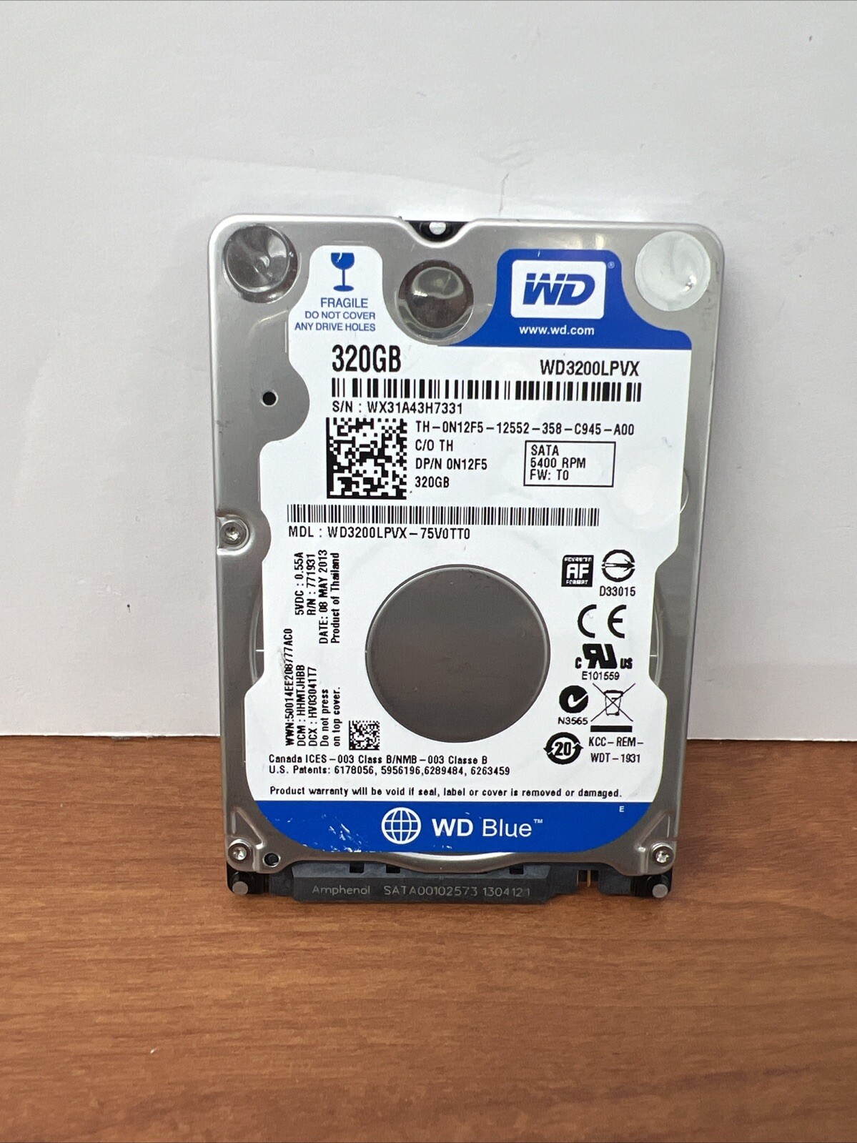 WD 320GB WD3200LPVX 5400RPM PATA/IDE/EIDE 2.5″ Laptop HDD Hard Drive