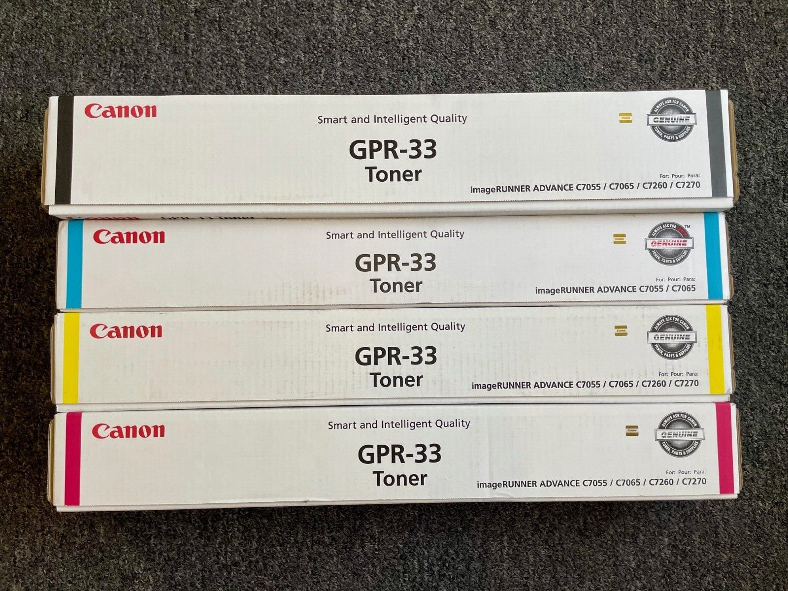 CANON GPR-33 TONER SET (#2792B003B/ #2796B003C/ #2800B003M/ #2804B003Y) 1 ea