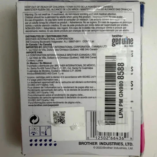 Brother Genuine LC401 M Standard-Yield Magenta Ink Cartridge NEW EXP 02/2029