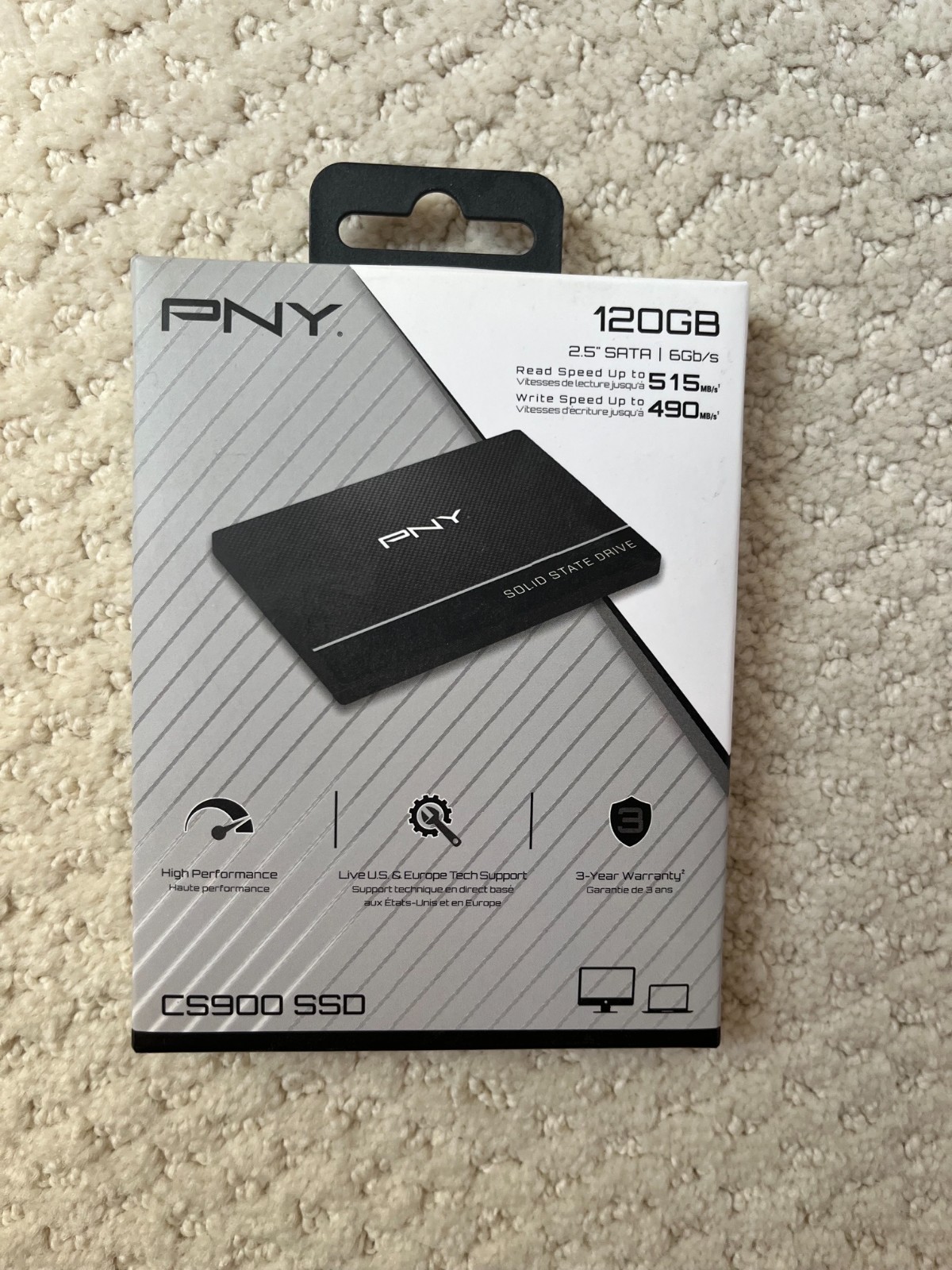 PNY CS900 120GB 2.5″ Internal SSD SSD7CS900-120-RB