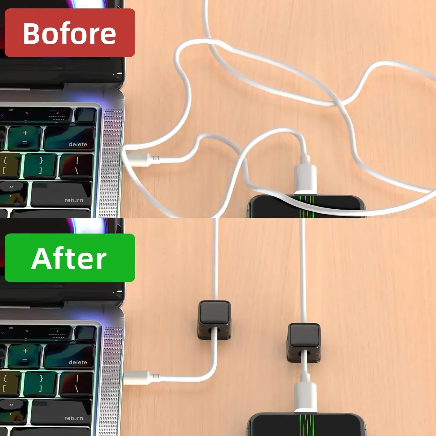 NEW Magnetic Cable Clips & Cord Holder, Under Desk Cable Management Lot