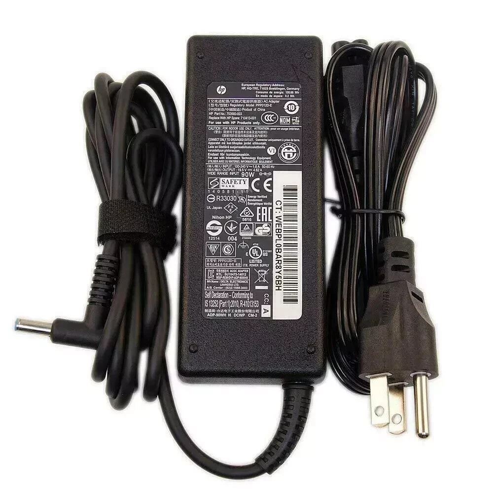 Genuine OEM HP 90W 19.5V 4.62A AC Adapter Charger 709986-003 710413-001 Blue Tip