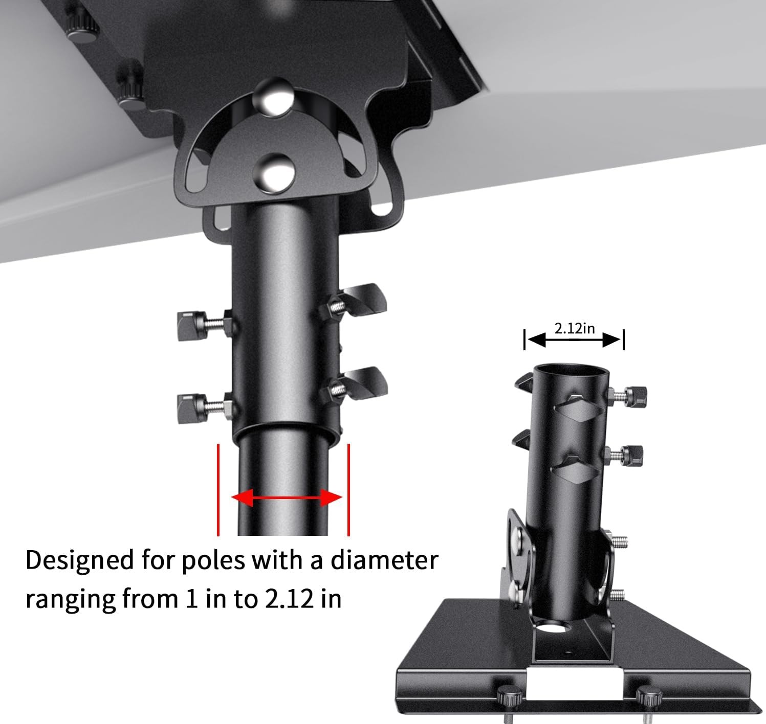 Starlink Gen 3 Mount for Starlink Standard 4/4X/V3,Fits 1.1-2.1″.Black | Starlin
