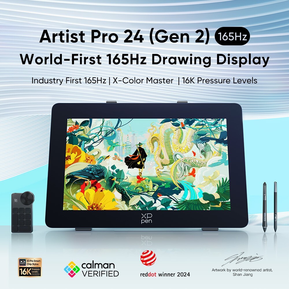 XPPen Artist 24 Pro Gen2 165Hz Graphics Drawing Tablet 16384 VESA Refurbished
