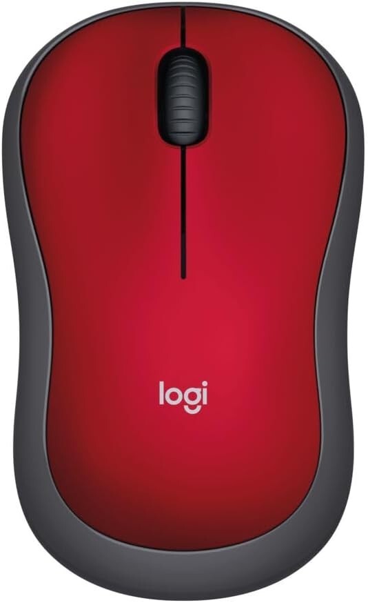 Logitech M185 Wireless Mouse – Red – NO USB RECEIVER