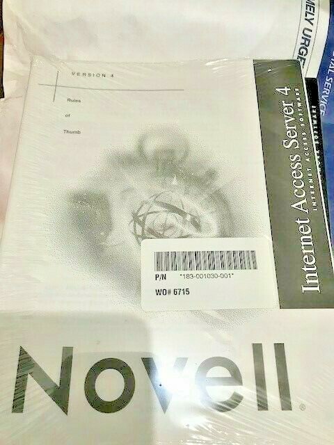 ULTRA RARE SEALED NOVELL NETWARE 4.11 WITH ALL BOOKS AND CD – NONE ON EBAY RM4