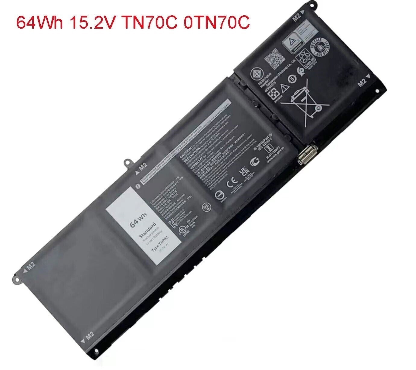 64Wh Battery for Dell 14 Plus 2-in-1 Laptop DB04255 DB04250 2025 P198G P198G002