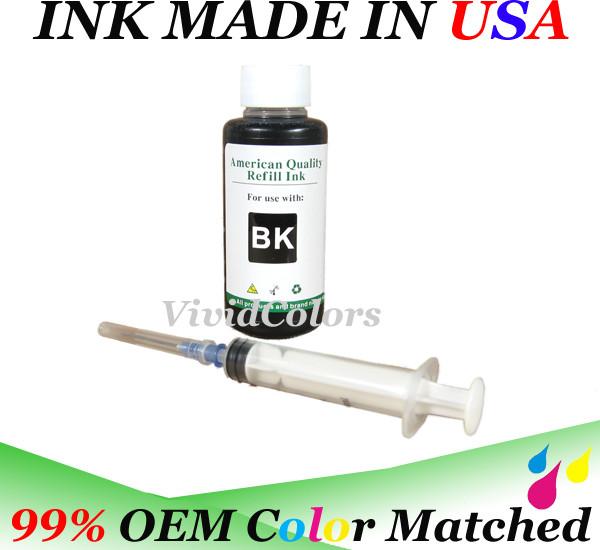 100ml black Refill ink HP 67 67XL DeskJet 1255 2755 2752 2732 4155 4152 4140