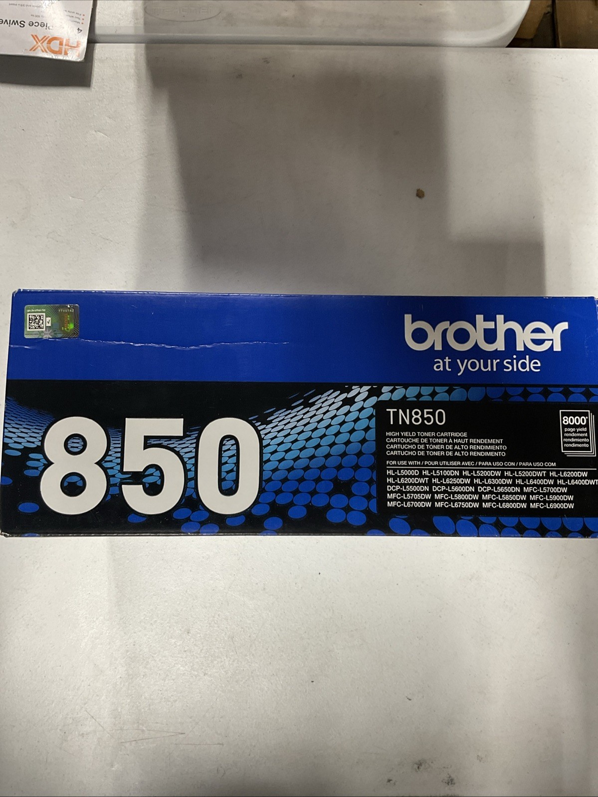 Genuine Brother TN850 Black High Yield Toner Cartridge OEM Open Box New