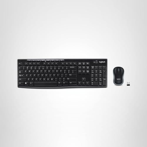 Logitech MK270 Wireless Keyboard and Mouse Combo for Windows, 1 Pack, Black