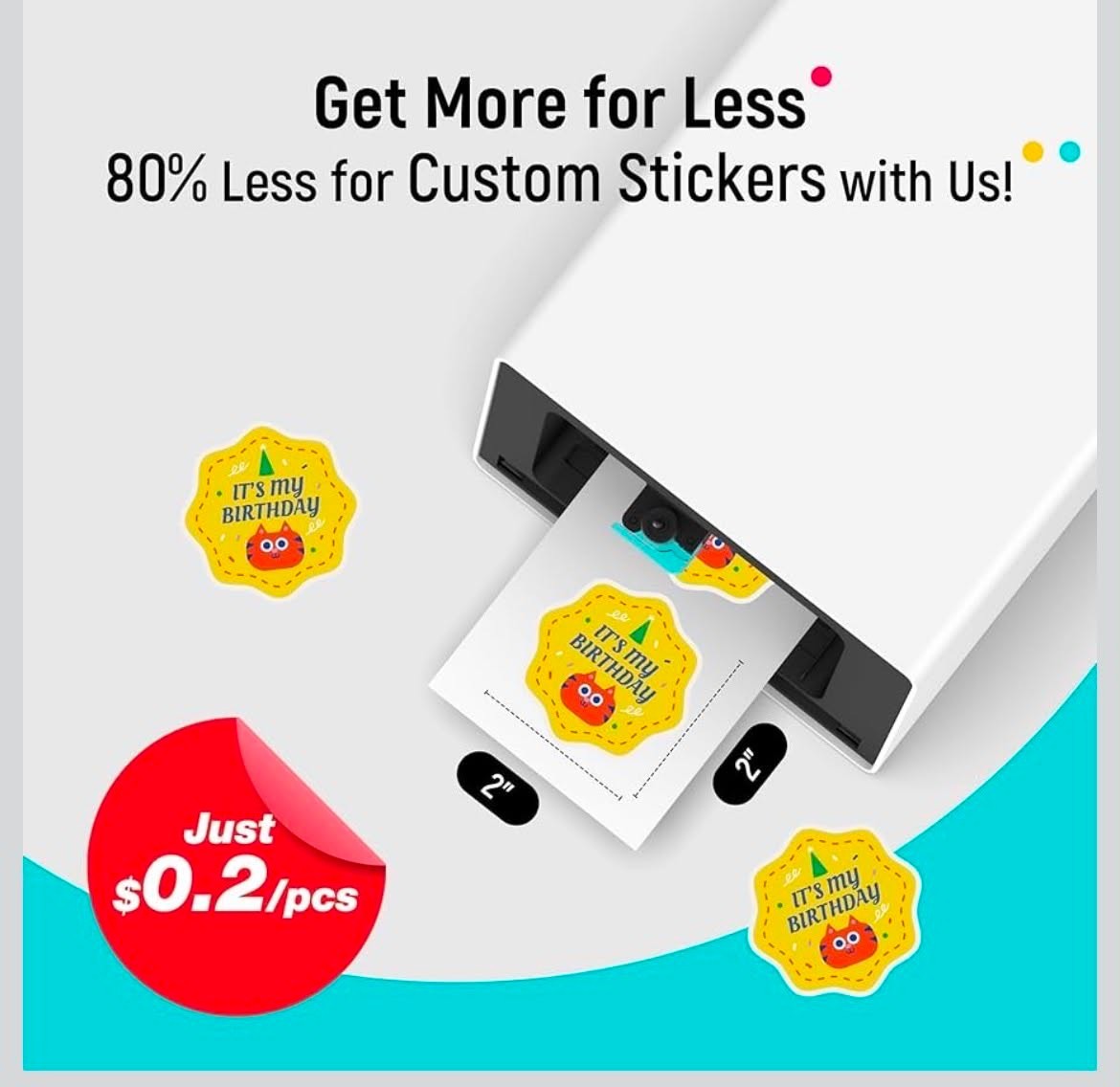 4 Pack Liene PixCut S1 Sticker Paper 4×7 + Ink Cartridge 72 Sheets Each NEW
