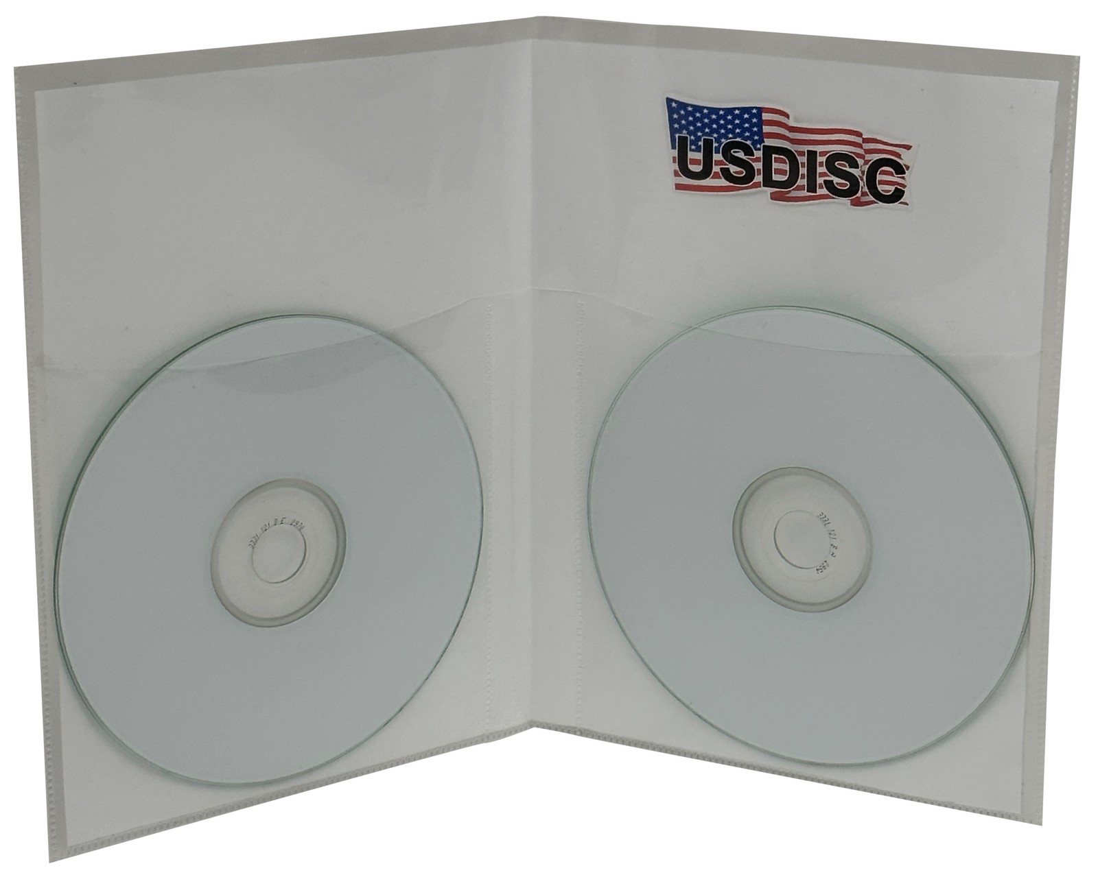 USDISC Plastic Sleeves 4mil 11 x 7.5, Double 2 Disc (Clear) Lot