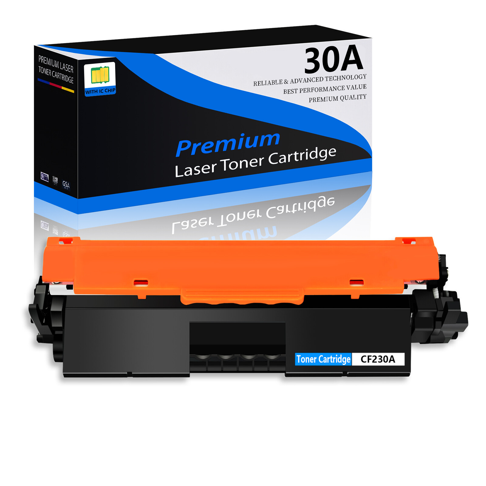 1x CF230A 30A Black Toner Cartridge for HP LaserJet Pro MFP M227sdn M203d M203dw